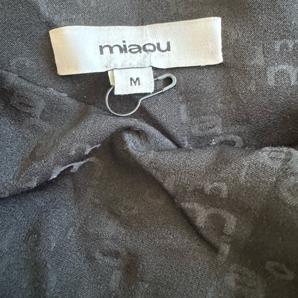 MIAOU Jacquard Ruched Corset Top - Black - Picture 5 of 5